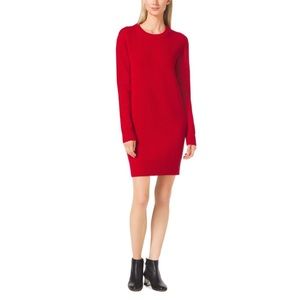 Michael Kors Red Wool/Cashmere Sweater Dress
